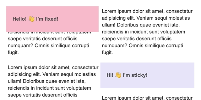 Sticky Position